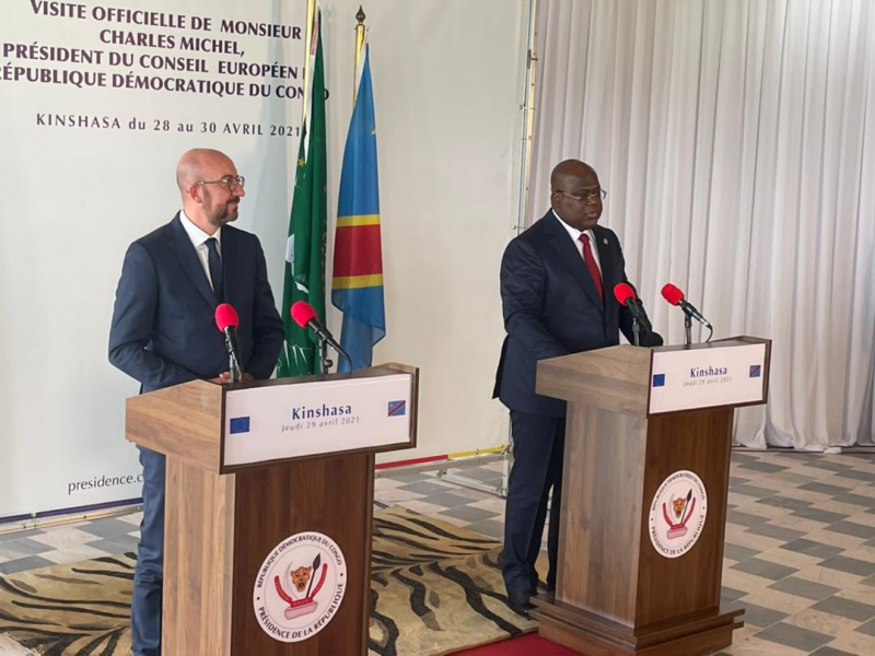 Charles Michel et Félix Tshisekedi/Ph ACTUALITE.CD 