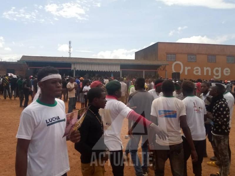 Les manifestants anti-MONUSCO à Butembo lors du quatrième jour de leur sit-in/Ph. ACTUALITE.CD