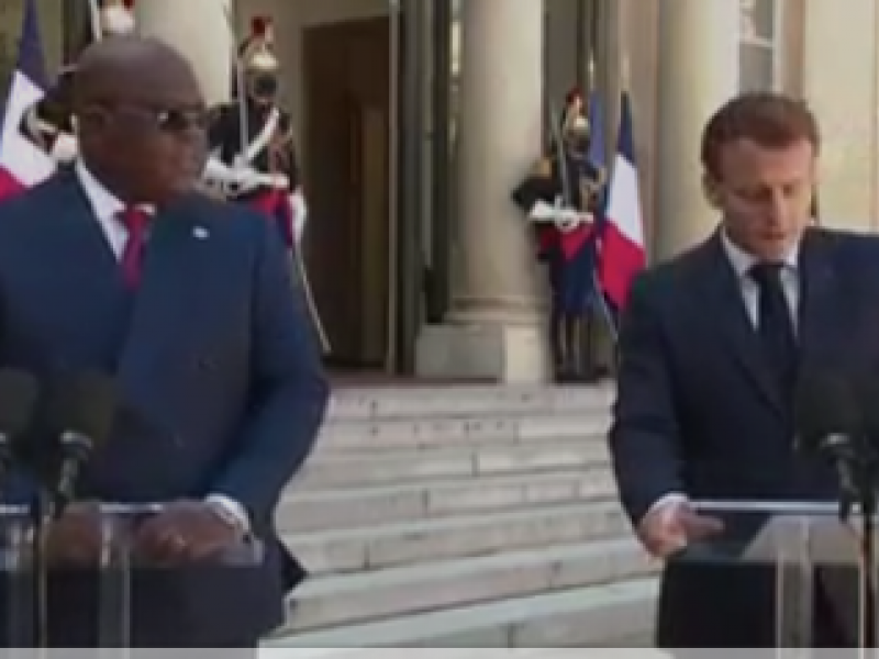 Félix Tshisekedi et Emmanuel Macron