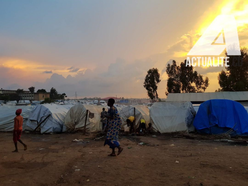 Les déplacés de Djugu dans un camp à Bunia/Ph ACTUALITE.CD