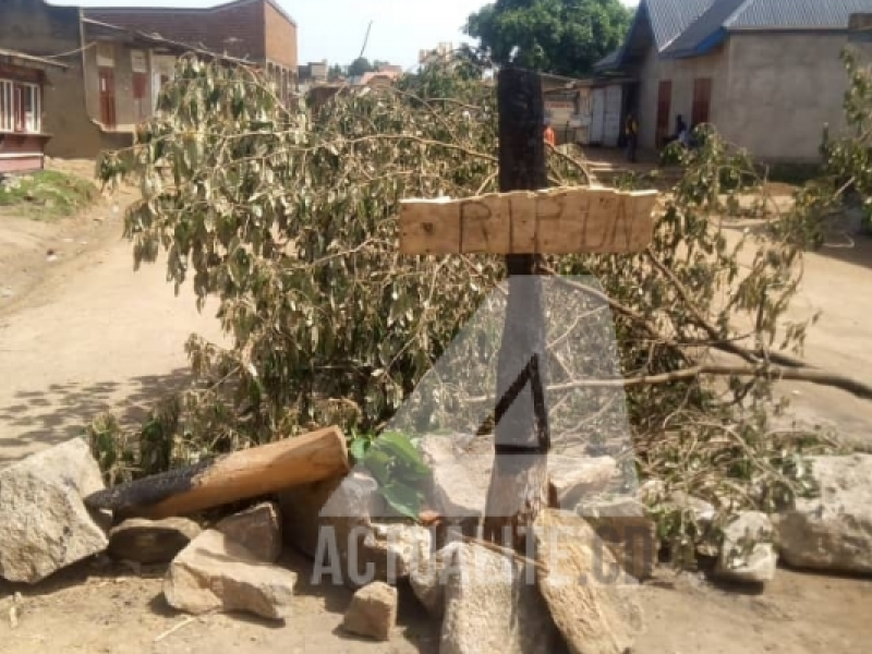 Des barricades érigées dans un quartier de Beni pour protester contre la Monusco/Ph ACTUALITE.CD 