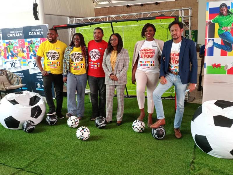 Equipe de Canal+ RDC lors du lancement officiel des activités liées à la diffusion de l'EURO 2020 