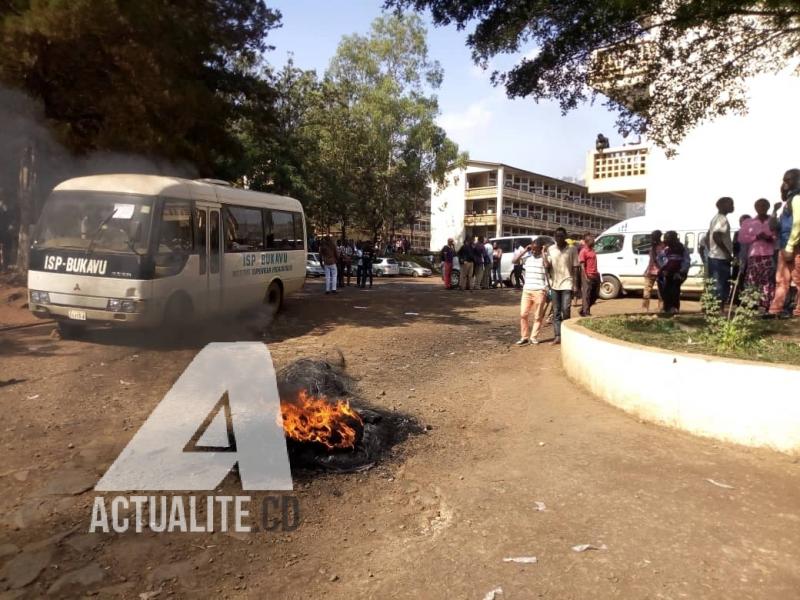 Photo d'une ancienne manifestation des étudiants de l'ISP Bukavu