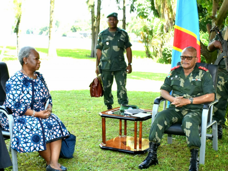 Bintou Keita, Cheffe de la Monusco et le gouverneur Constant Ndima