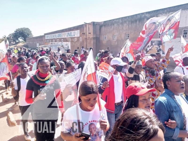 Manifestation de l'UNC àLubumbashi pour exiger la libération de Vital Kamerhe/Ph. ACTUALITE.CD