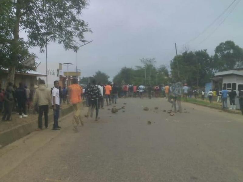 Une manifestation des jeunes de Beni contre la Monusco. Ph/ACTUALITE.CD.