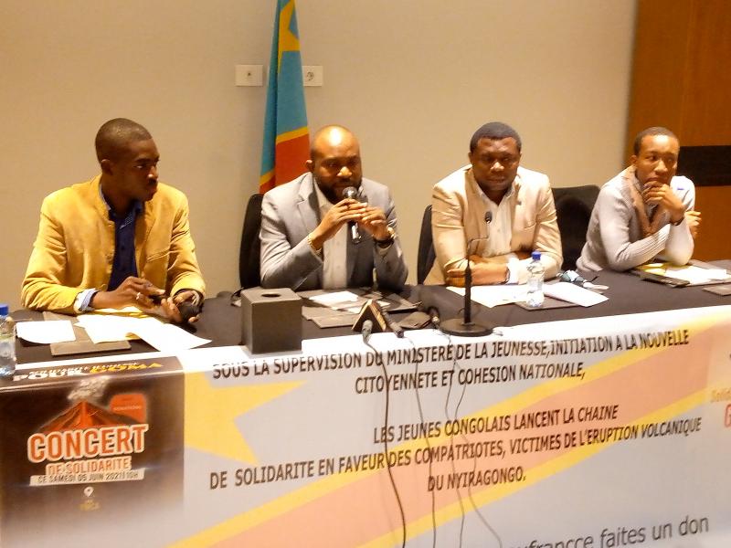 Lancement de la chaîne de solidarité en faveur de la population de Goma. Ph. ACTUALITE.CD