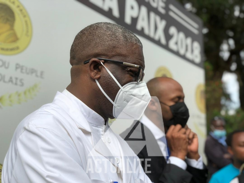 Dr Denis Mukwege et Patrick Muyaya à Panzi/Ph ACTUALITE.CD