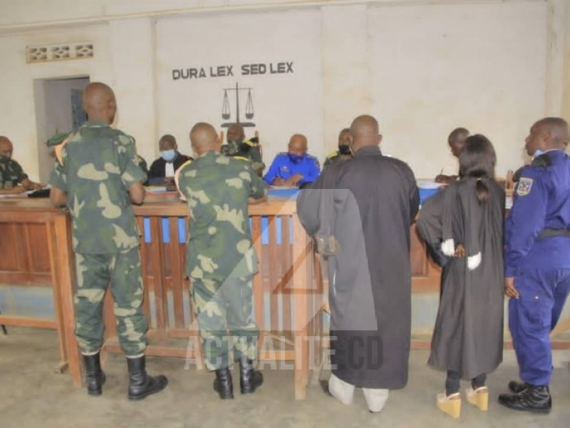 Procès de deux officiers de l'armée à l'auditorat à Bunia/Ph ACTUALITE.CD 