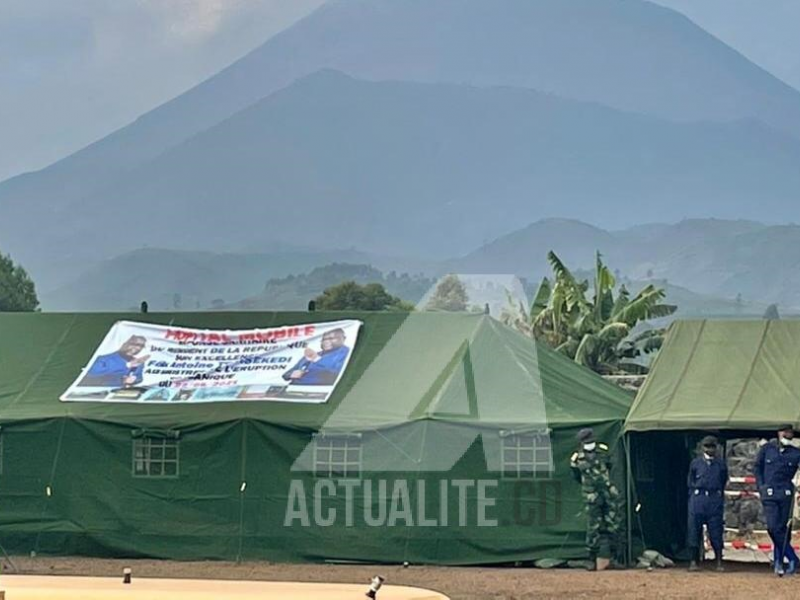 Hôpital mobile installé à Kibati/Ph ACTUALITE.CD 