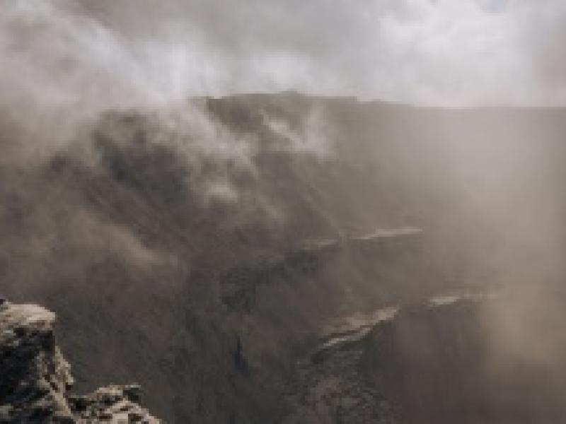 Photo montrant le volcan Nyiragongo, dans l'Est de la République démocratique du Congo, le 11 juin 2021