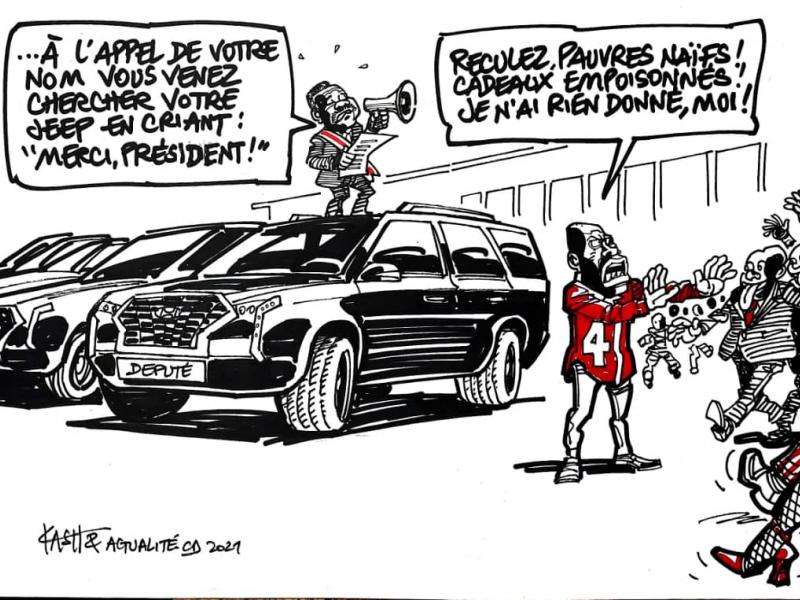 Les caricatures de ACTUALITE.CD sont réalisées par Kash. 