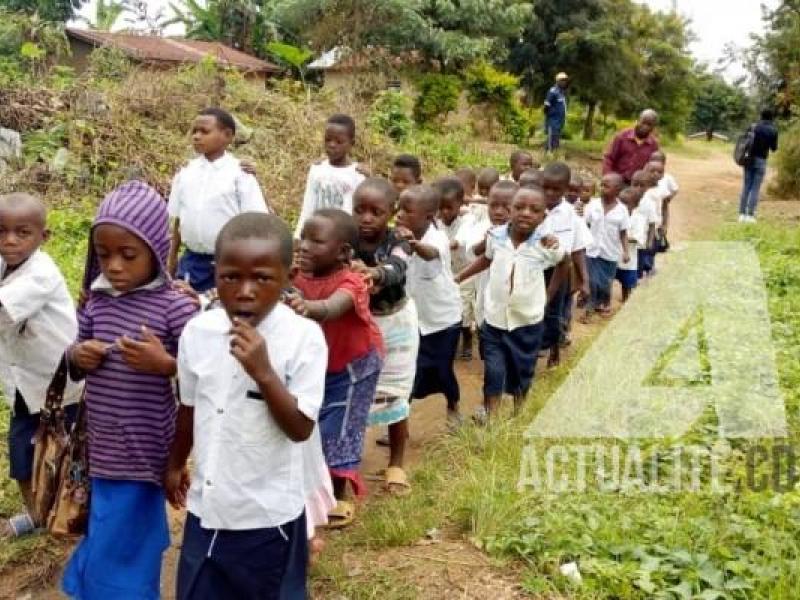 Des écoliers dans le territoire de Beni/Ph. ACTUALITE.CD