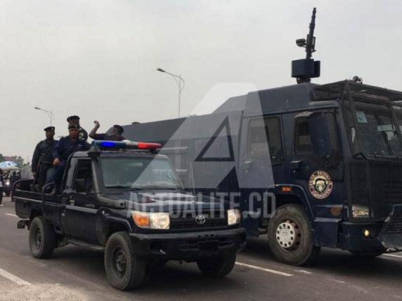 La Police se déploie dans le cadre d'une manifestation à Kinshasa