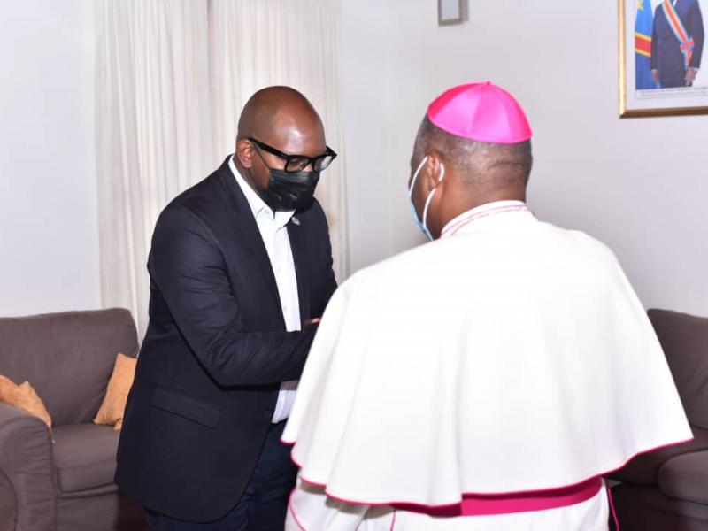 Sama Lukonde et Mgr Dieudonné Uringi