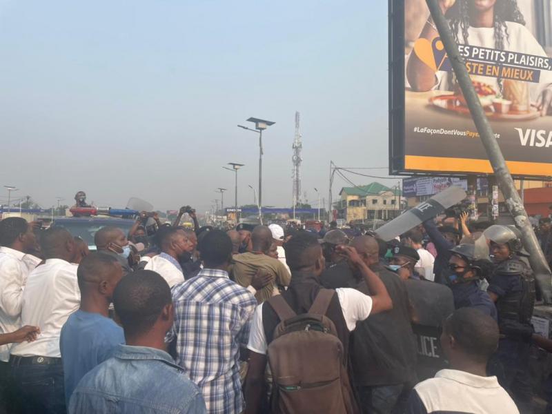 Dispersion de la manifestation de Lamuka par la Police