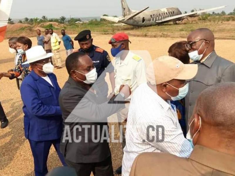 L'arrivée des trois membres du gouvernement à Tshikapa