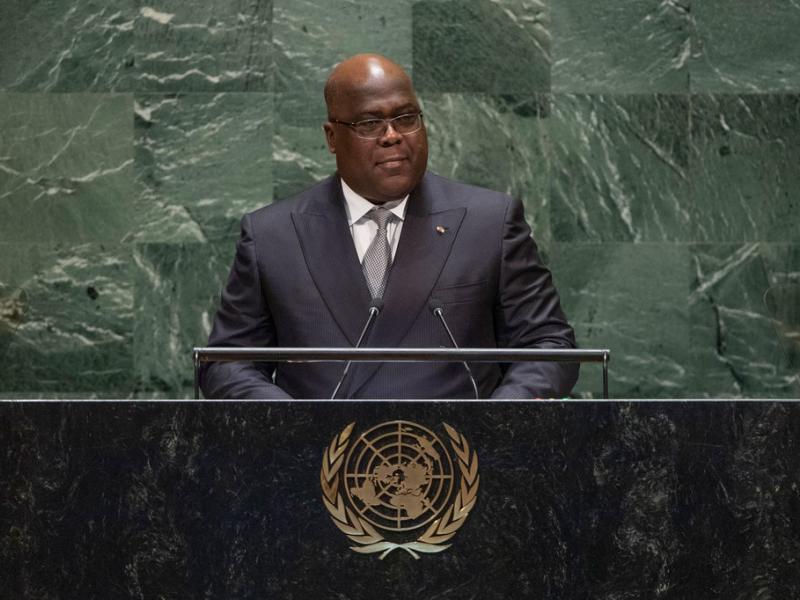 Félix Tshisekedi à la tribune de l'Assemblée générale de l'ONU