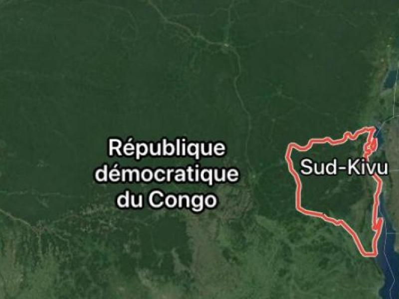 Carte de la province du Sud-Kivu