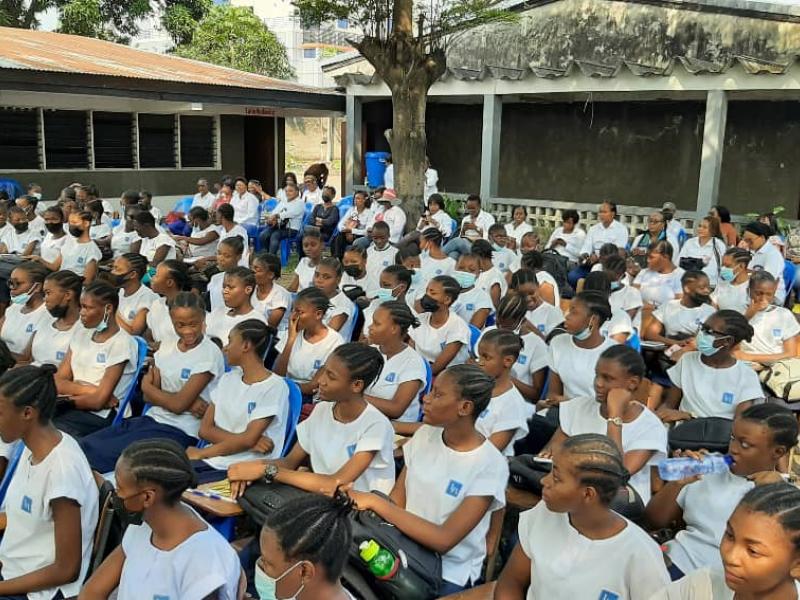 Les élèves du Lycée Motema Mpiko. Photo droits tiers