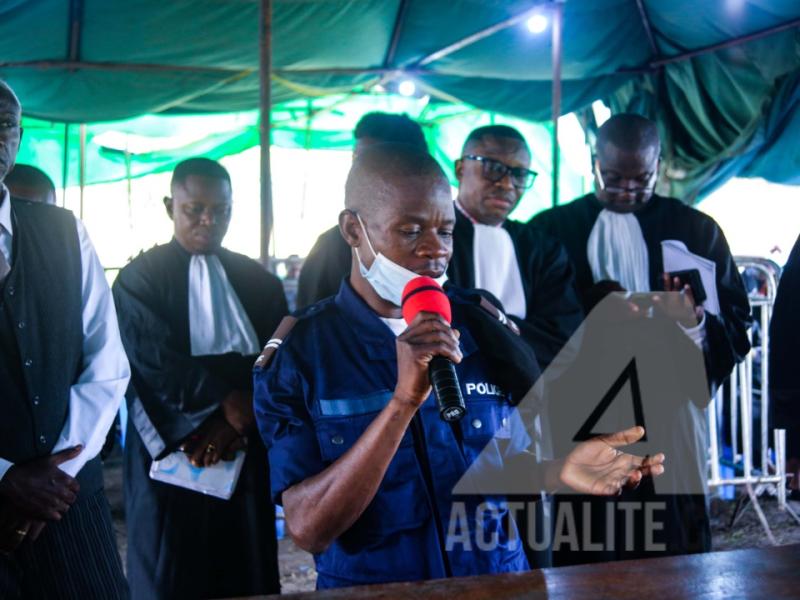 Le policier Jeancy Mulanga, renseignant au procès sur le meurtre de Chebeya et Bazana