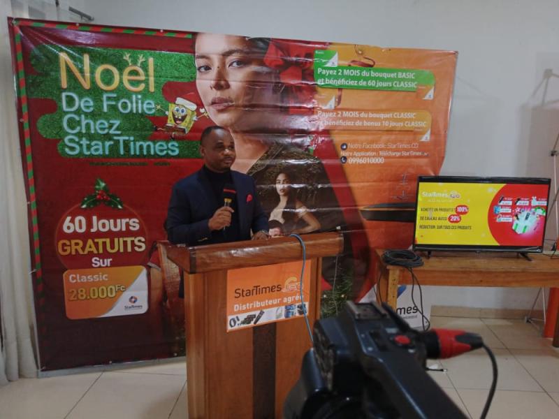 Rodrigue Kalombo, chargé de communication de StarTimes. Photo actualite.cd