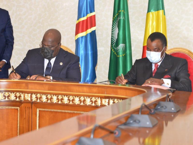 Félix Tshisekedi et Denis Sassou N’guesso 