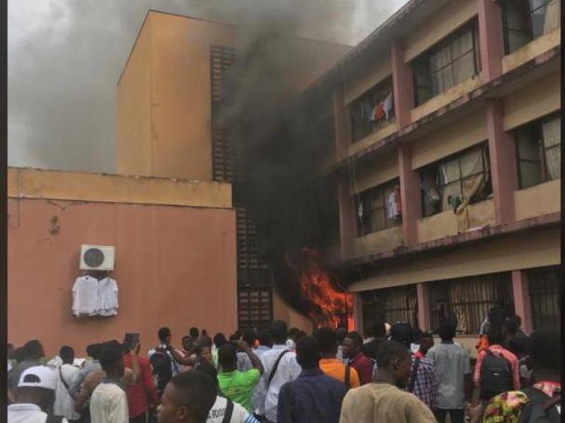 Incendie à l'INBTP