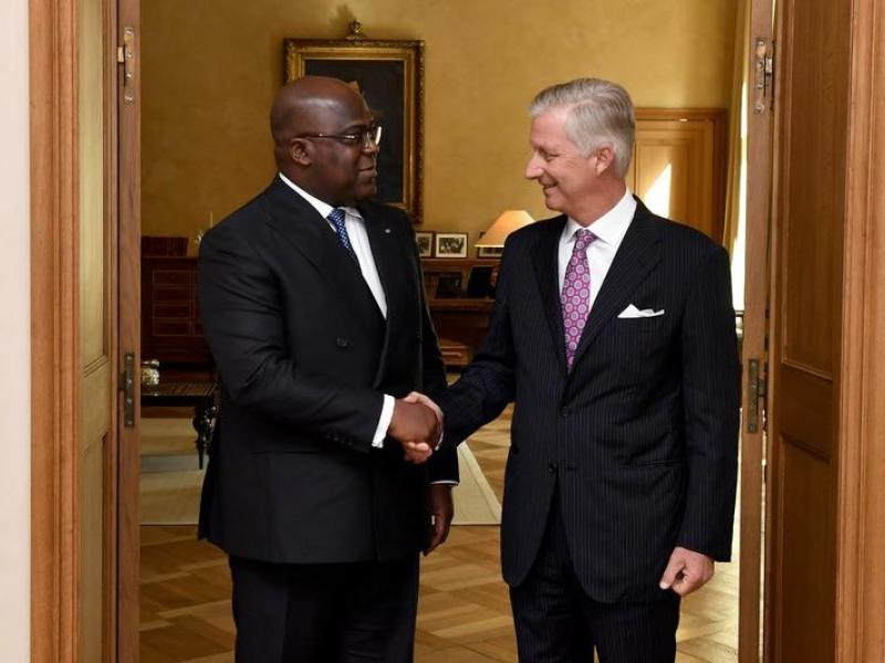 Le président Félix Tshisekedi et le Roi Philippe de Belgique 