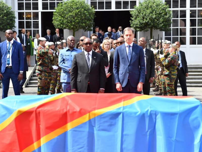 Sama Lukonde à Bruxelles devant la dépouille de Lumumba