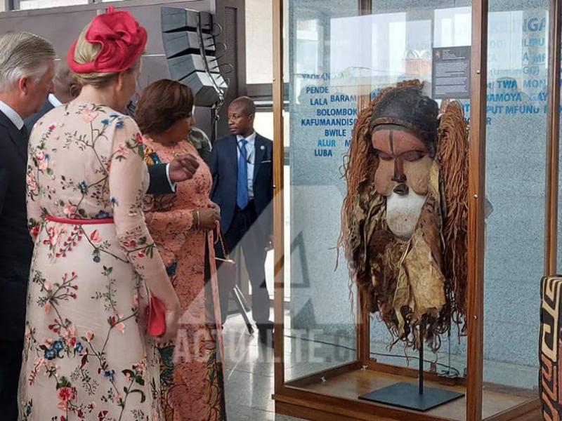 Le couple royal belge au musée national de la RDC