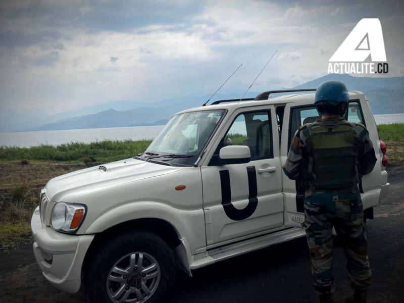 Un casque bleu en patrouille au Nord-Kivu