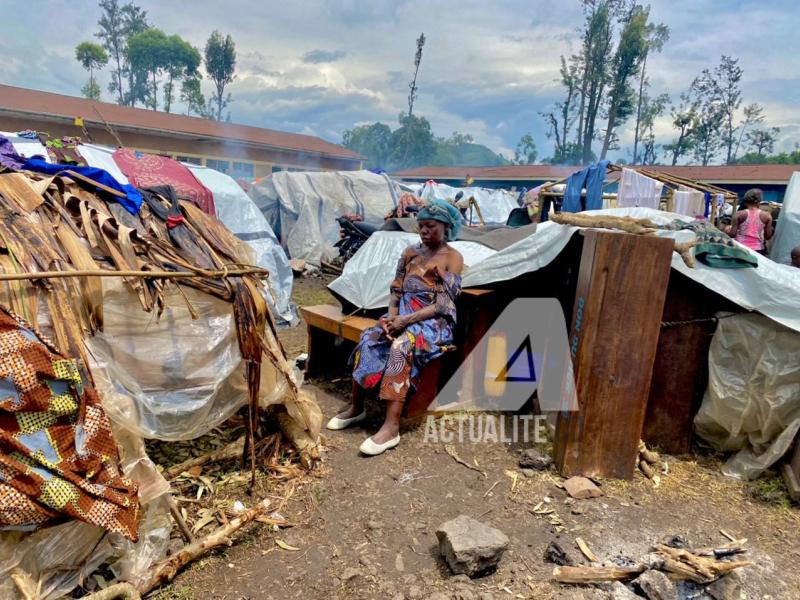 Les déplacés regroupés sur un site temporaire en RDC. Photo d’illustration/ACTUALITE.CD