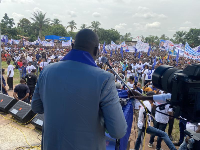 Guy Mafuta lors du lancement de l'ACB à Tshikapa 