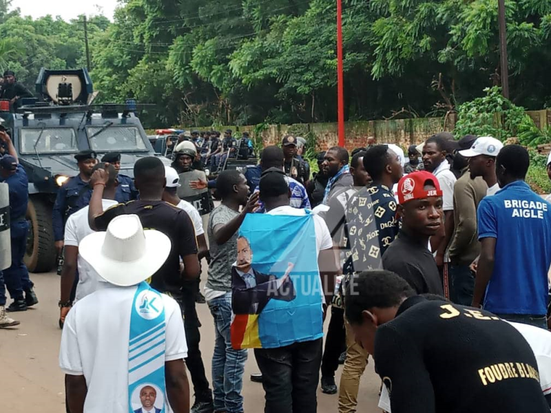 Manifestation des membres de Ensemble pour la République à Lubumbashi 