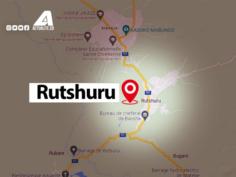 Carte du territoire de Rutshuru