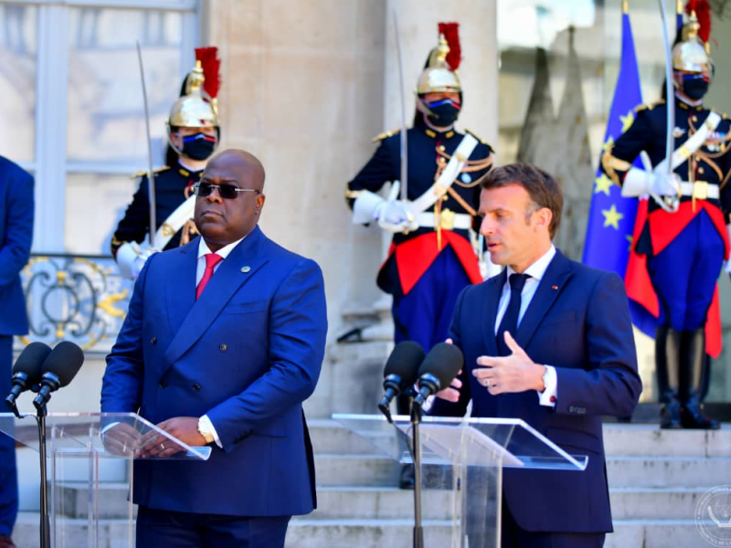 Félix Tshisekedi et Emmanuel Macron 