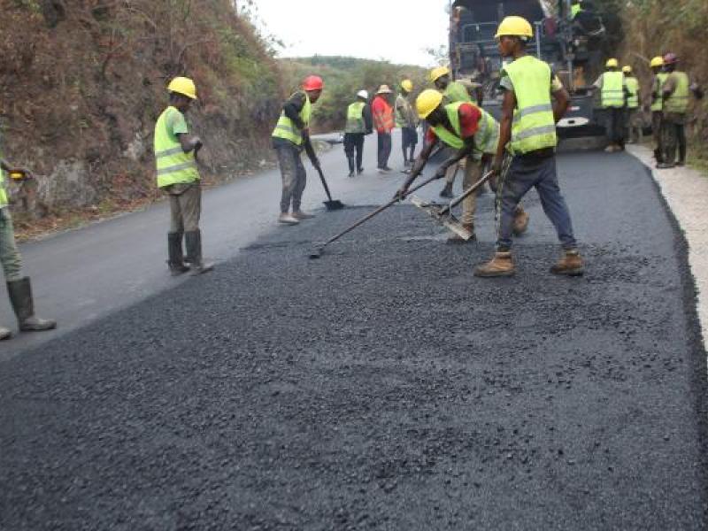 Image d'archives. Travaux sur la RN1, tronçon Kinshasa-Matadi