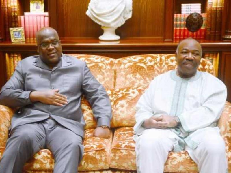 Tshisekedi et Ali Bongo. Photo droits tiers.