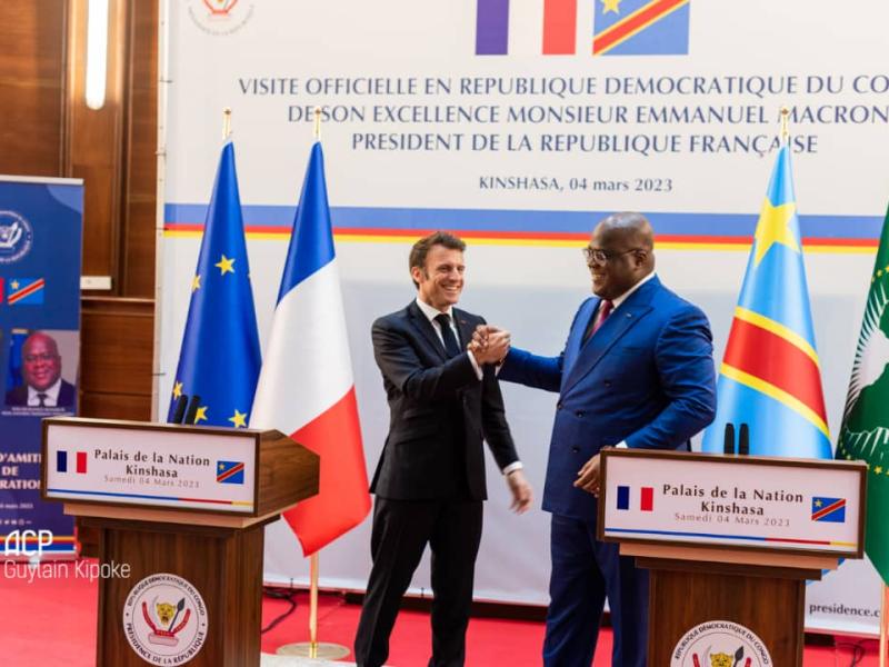 Félix Tshisekedi et Emmanuel Macron