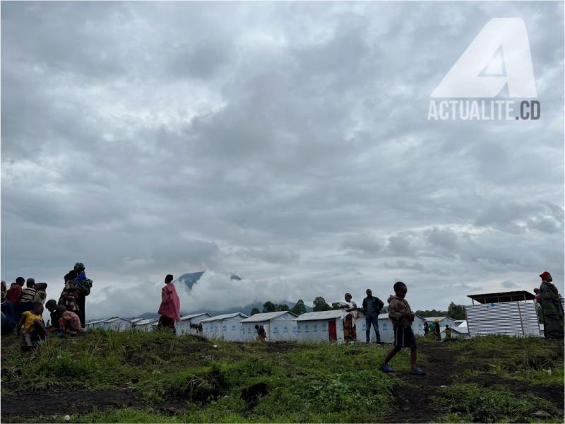 Déplacés de Bushagara, à proximité de Goma. Photo/ACTUALITE.CD