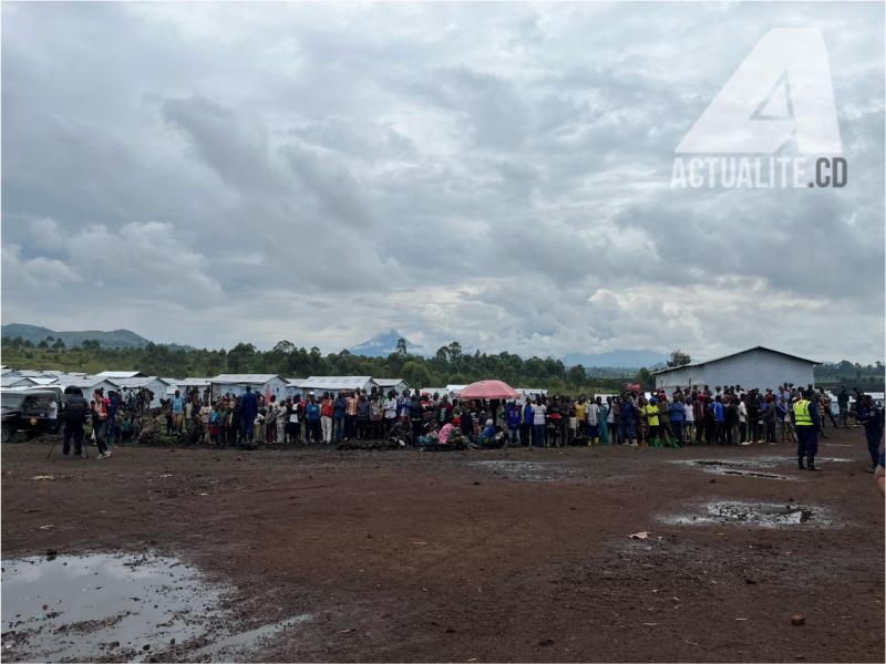 Déplacés de Bushagara, à proximité de Goma. Photo/ACTUALITE.CD