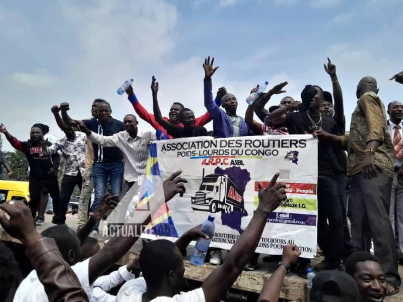 Manifestation des chauffeurs de poids lourds 