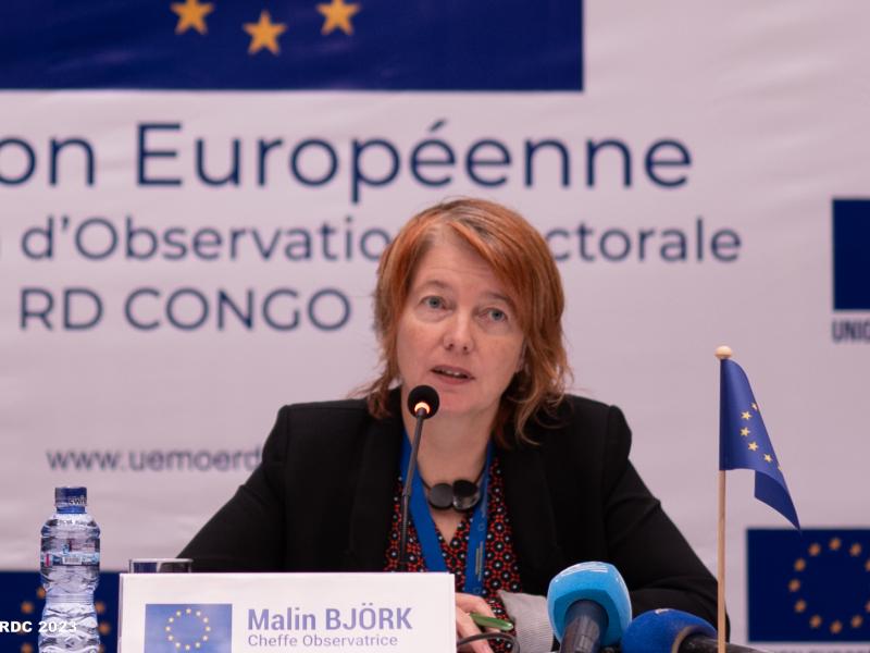 Malin Björk, cheffe de la Mission d'observation électorale de l'UE