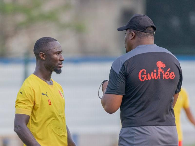 Kaba Diawara en séance d'entrainement 