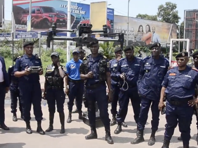 La police utilisant les drones/Ph. Droits tiers