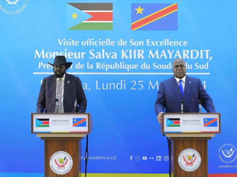 Félix Tshisekedi et Salva Kiir