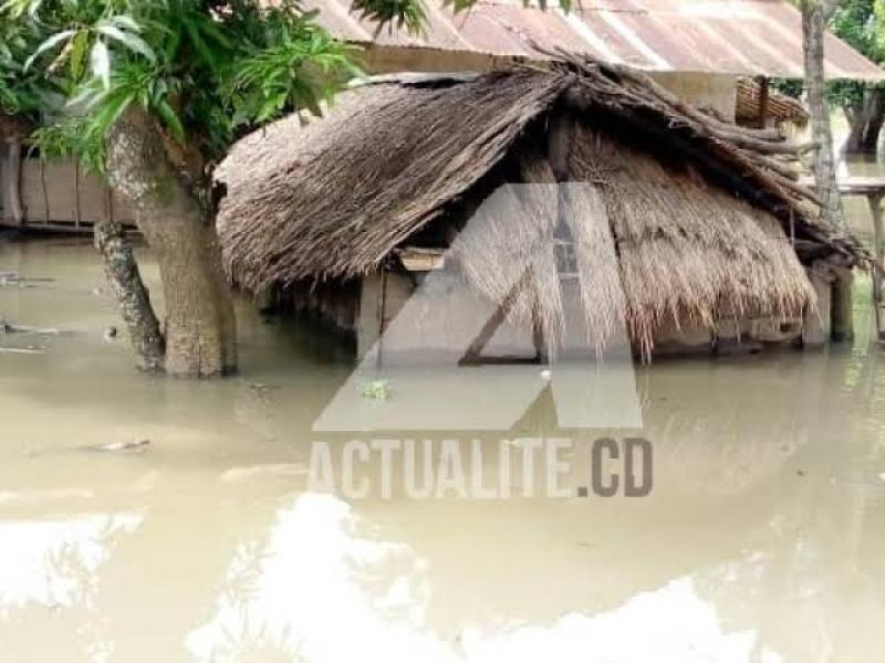 Inondations à Businga. Photo actualite.cd