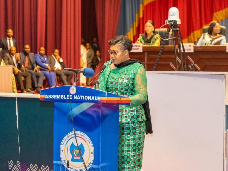 Judith Suminwa à l'Assemblée nationale