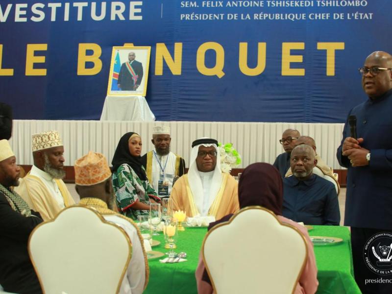 Félix Tshisekedi avec la communauté musulmane